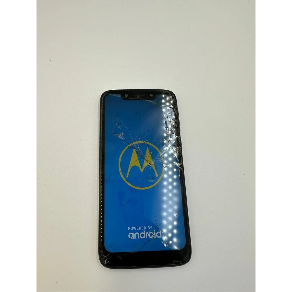 Motorola Moto G7 Play XT1952-3 Verizon Black Cracked Screen For Parts Repair